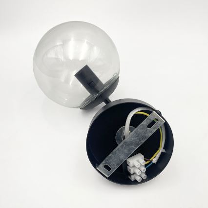 Brilagi - Sieninė lempa MALIVA 1xE14/15W/230V juoda/skaidri