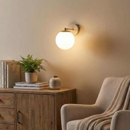 Brilagi - sieninė lempa MILO ECRU 1xE27/60W/230V smėlio spalvos/auksinė