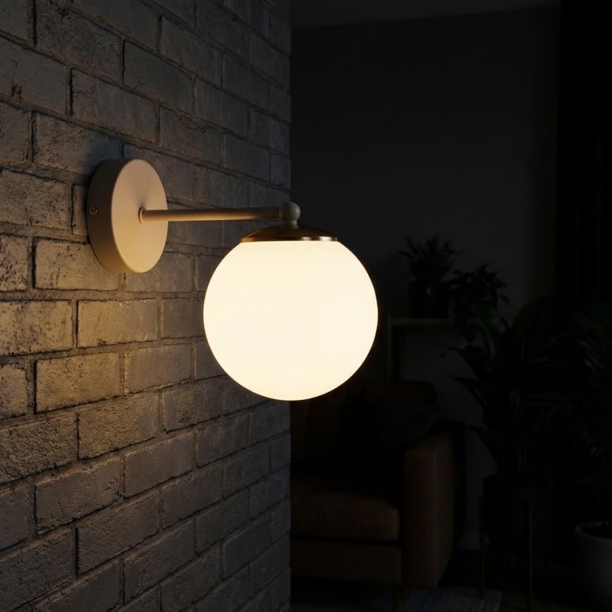 Brilagi - sieninė lempa MILO ECRU 1xE27/60W/230V smėlio spalvos/auksinė