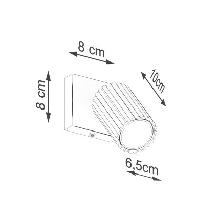 Brilagi - Sieninis akcentinis šviestuvas CRESTO 1xGU10/10W/230V kreminė