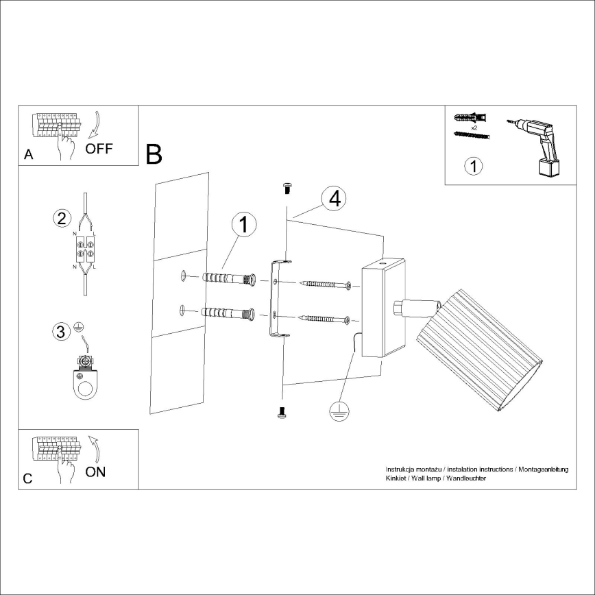 Brilagi - Sieninis akcentinis šviestuvas CRESTO 1xGU10/10W/230V kreminė