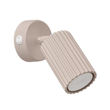 Brilagi - Sieninis akcentinis šviestuvas CRESTO 1xGU10/10W/230V taupe