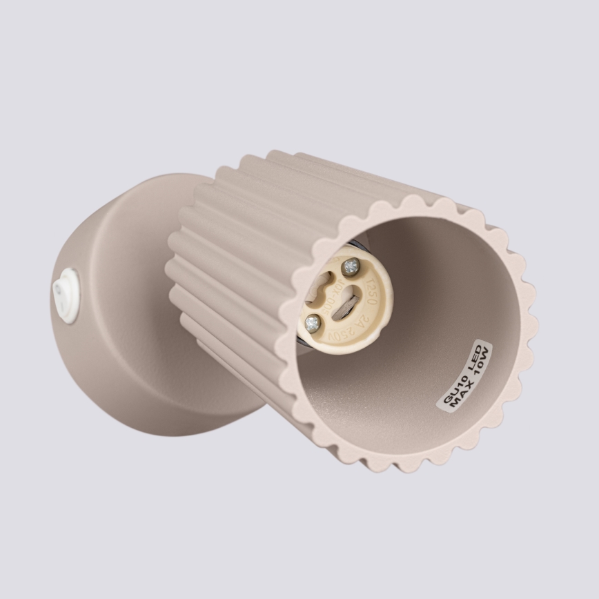 Brilagi - Sieninis akcentinis šviestuvas CRESTO 1xGU10/10W/230V taupe