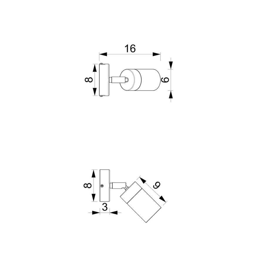 Brilagi - Sieninis akcentinis šviestuvas POKER 1xGU10/25W/230V mėlyna/auksas