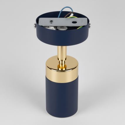 Brilagi - Sieninis akcentinis šviestuvas POKER 1xGU10/25W/230V mėlyna/auksas