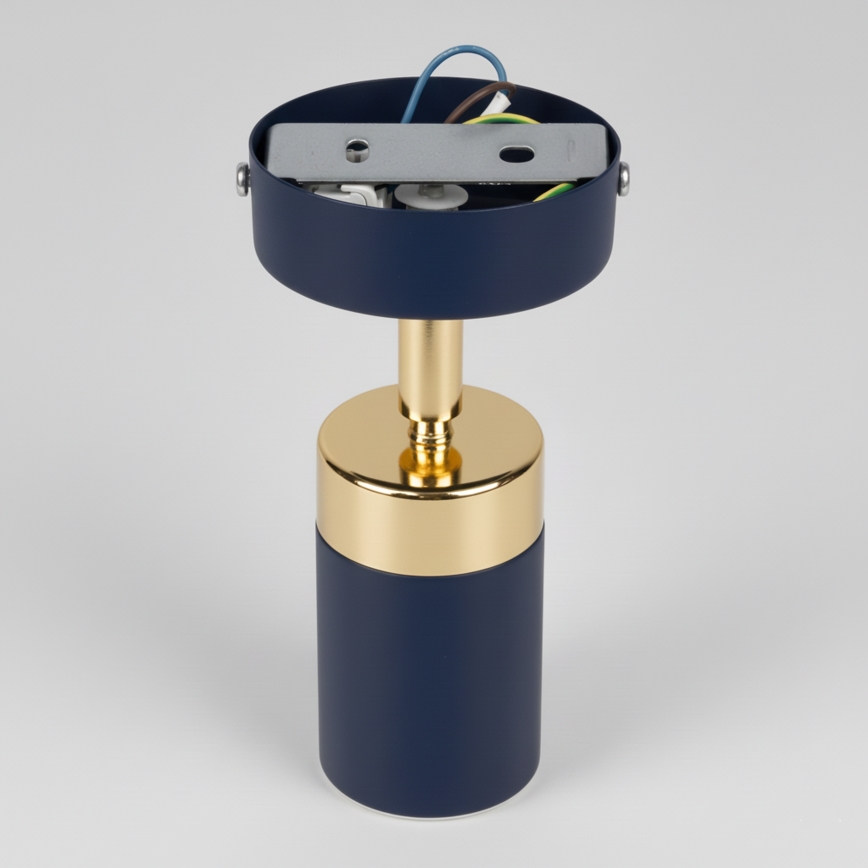 Brilagi - Sieninis akcentinis šviestuvas POKER 1xGU10/25W/230V mėlyna/auksas