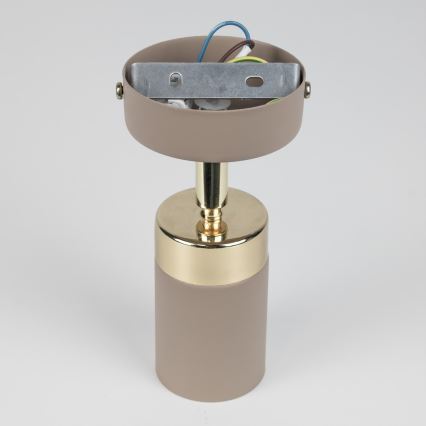 Brilagi - Sieninis akcentinis šviestuvas POKER 1xGU10/25W/230V smėlio spalva/auksas