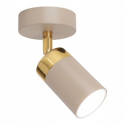 Brilagi - Sieninis akcentinis šviestuvas POKER 1xGU10/25W/230V smėlio spalva/auksas
