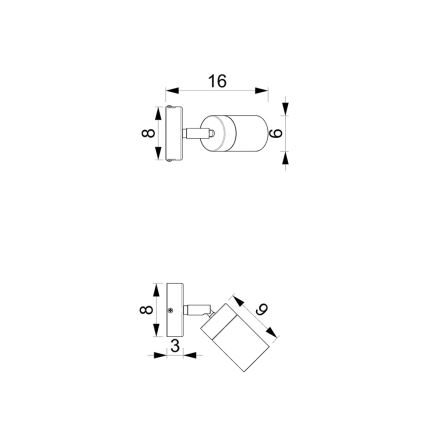 Brilagi - Sieninis akcentinis šviestuvas POKER 1xGU10/25W/230V žalia/auksas