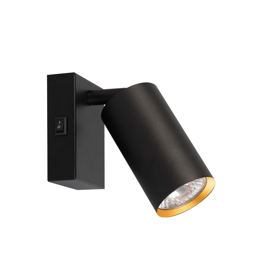 Brilagi - Sieninis akcentinis šviestuvas SELE 1xGU10/30W/230V juoda/auksas