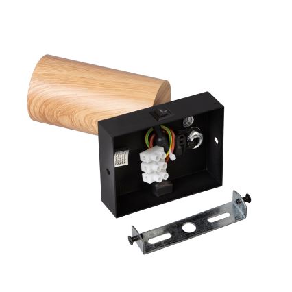 Brilagi - Sieninis akcentinis šviestuvas SELE 1xGU10/30W/230V juoda/ąžuolo dekoras