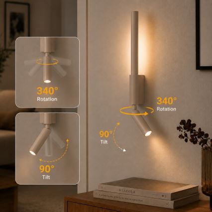BRILAGI - sieninis LED taškinis šviestuvas VIXON LED/3W/230V + LED/5W smėlinė CRI 90