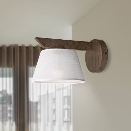 Brilagi - Sieninis šviestuvas ANTHONY 1xE14/40W/230V ąžuolas/balta