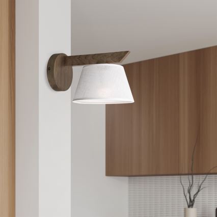 Brilagi - Sieninis šviestuvas ANTHONY 1xE14/40W/230V ąžuolas/balta
