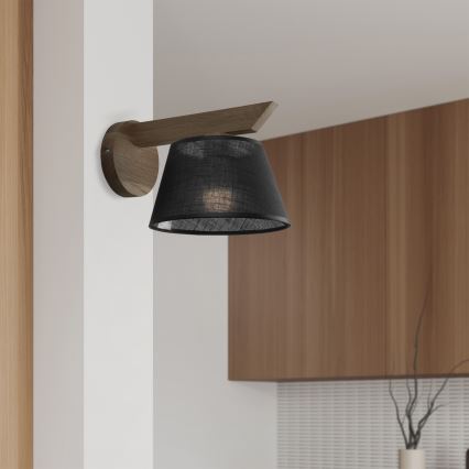 Brilagi - Sieninis šviestuvas ANTHONY 1xE14/40W/230V ąžuolas/juoda