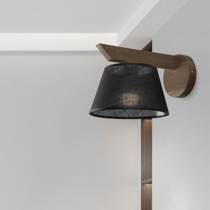 Brilagi - Sieninis šviestuvas ANTHONY 1xE14/40W/230V ąžuolas/juoda