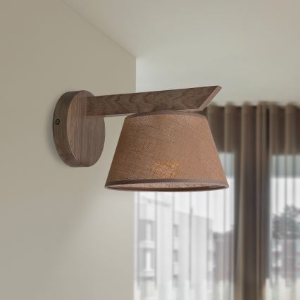 Brilagi - Sieninis šviestuvas ANTHONY 1xE14/40W/230V ąžuolas/ruda