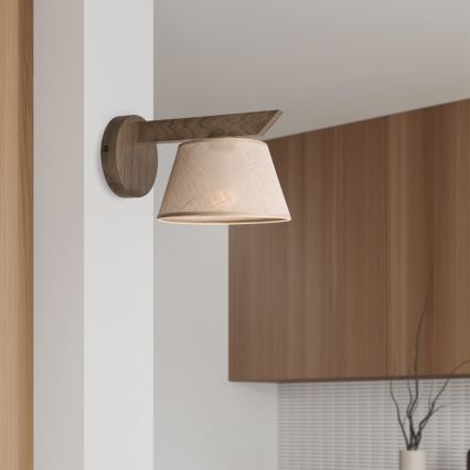 Brilagi - Sieninis šviestuvas ANTHONY 1xE14/40W/230V ąžuolas/smėlio spalva