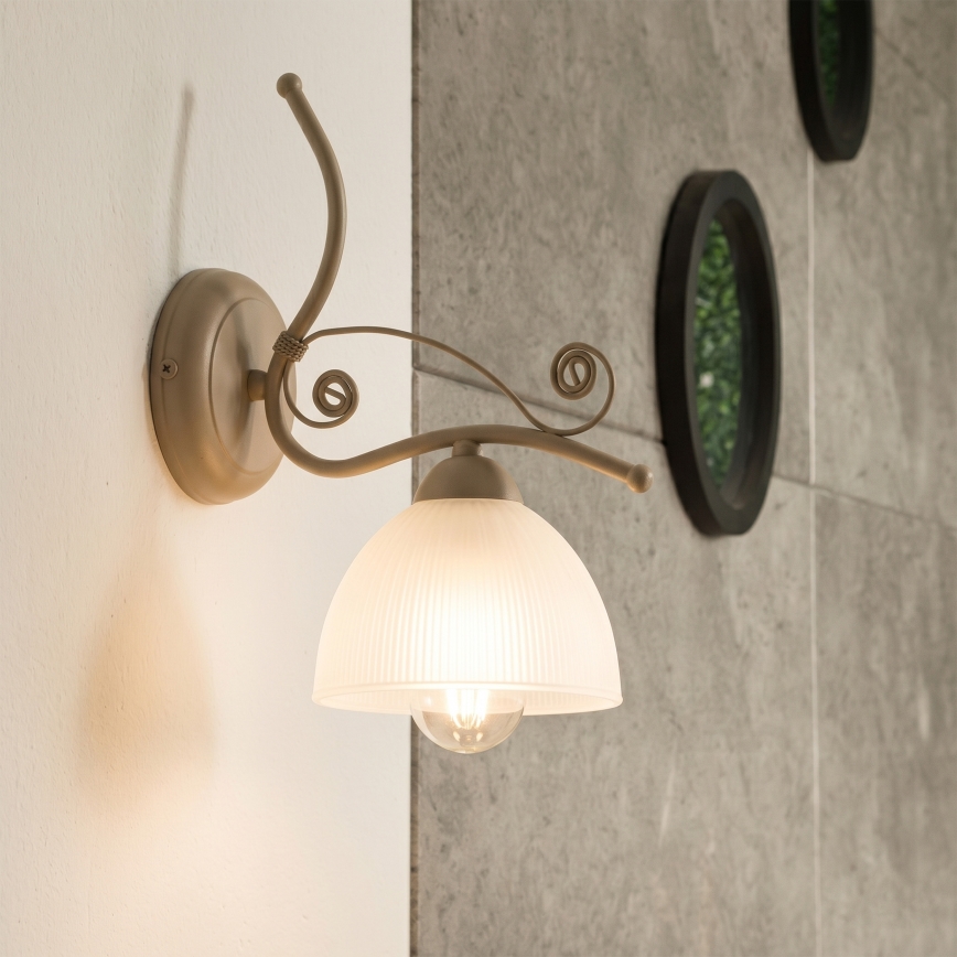 BRILAGI - Sieninis šviestuvas ANTICO MODERN 1xE27/60W/230V smėlio spalvos