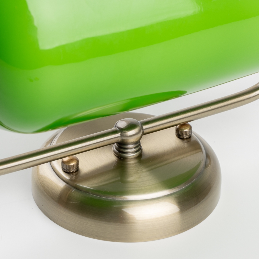 Brilagi - Sieninis šviestuvas BANK OFFICE 1xE27/60W/230V žalvarinis/žalias