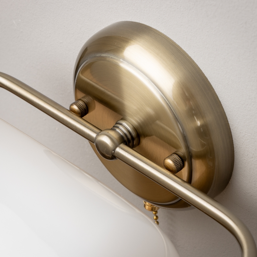 Brilagi - Sieninis šviestuvas BANK OFFICE 1xE27/60W/230V žalvaris/balta