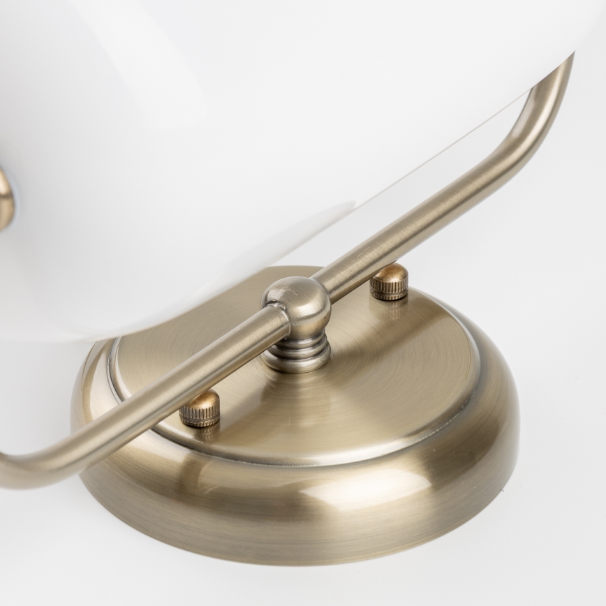 Brilagi - Sieninis šviestuvas BANK OFFICE 1xE27/60W/230V žalvaris/balta