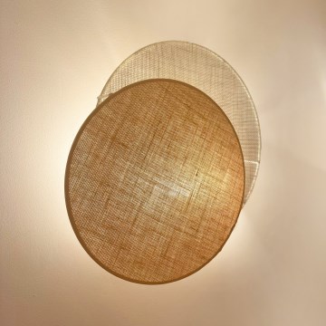 Brilagi - Sieninis šviestuvas CIRCLES 1xE27/15W/230V 35x32 cm smėlio spalva/kreminė