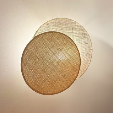 Brilagi - Sieninis šviestuvas CIRCLES 1xE27/15W/230V 45x45 cm smėlio spalva/kreminė