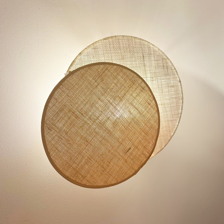 Brilagi - Sieninis šviestuvas CIRCLES 1xE27/15W/230V 45x45 cm smėlio spalva/kreminė