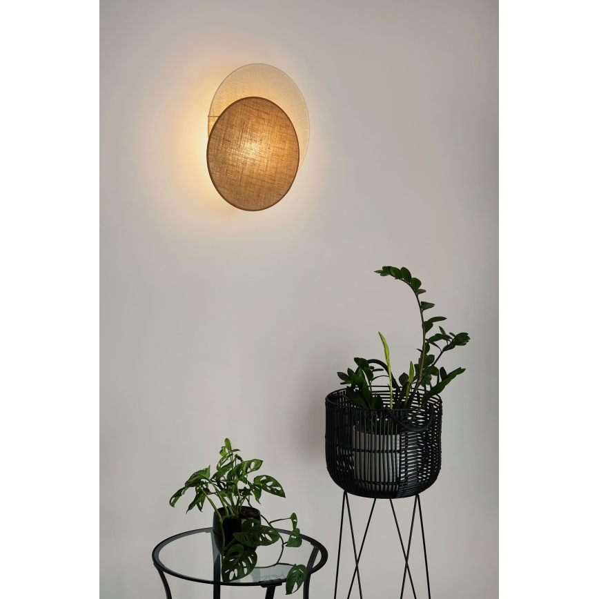 Brilagi - Sieninis šviestuvas CIRCLES 1xE27/15W/230V 45x45 cm smėlio spalva/kreminė