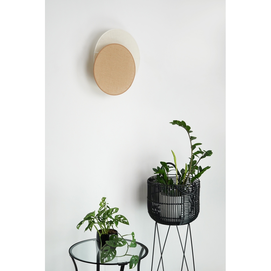 Brilagi - Sieninis šviestuvas CIRCLES 1xE27/15W/230V 45x45 cm smėlio spalva/kreminė