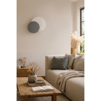 Brilagi - Sieninis šviestuvas CIRCLES 1xE27/60W/230V skersmuo 35 cm kreminė/pilka
