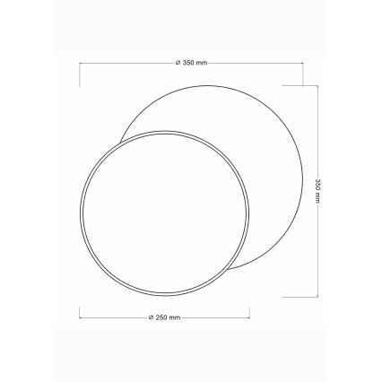 Brilagi - Sieninis šviestuvas CIRCLES 1xE27/60W/230V skersmuo 35 cm kreminė/pilka