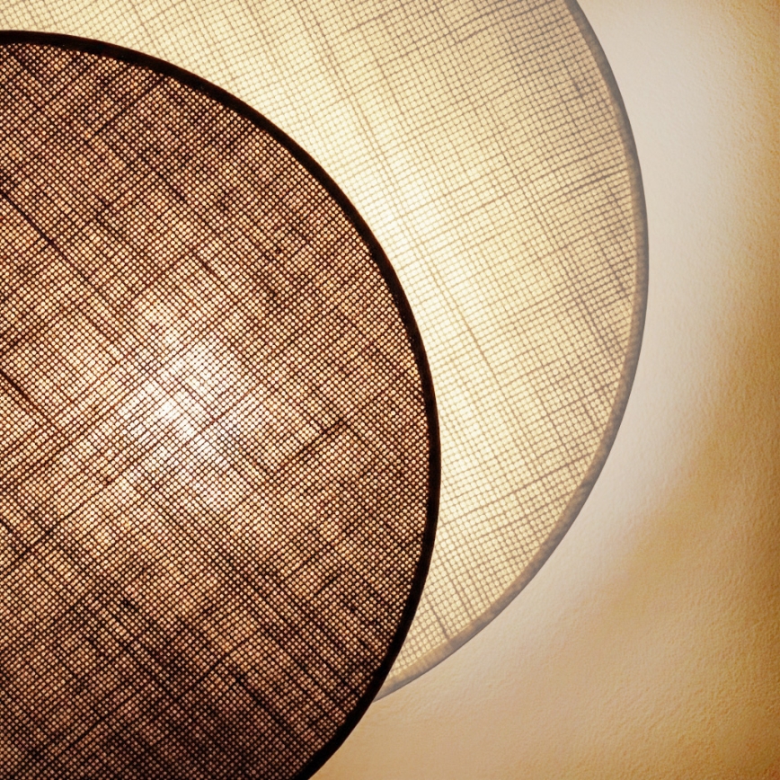 Brilagi - Sieninis šviestuvas CIRCLES 1xE27/60W/230V skersmuo 45 cm, kreminės/rudos spalvos