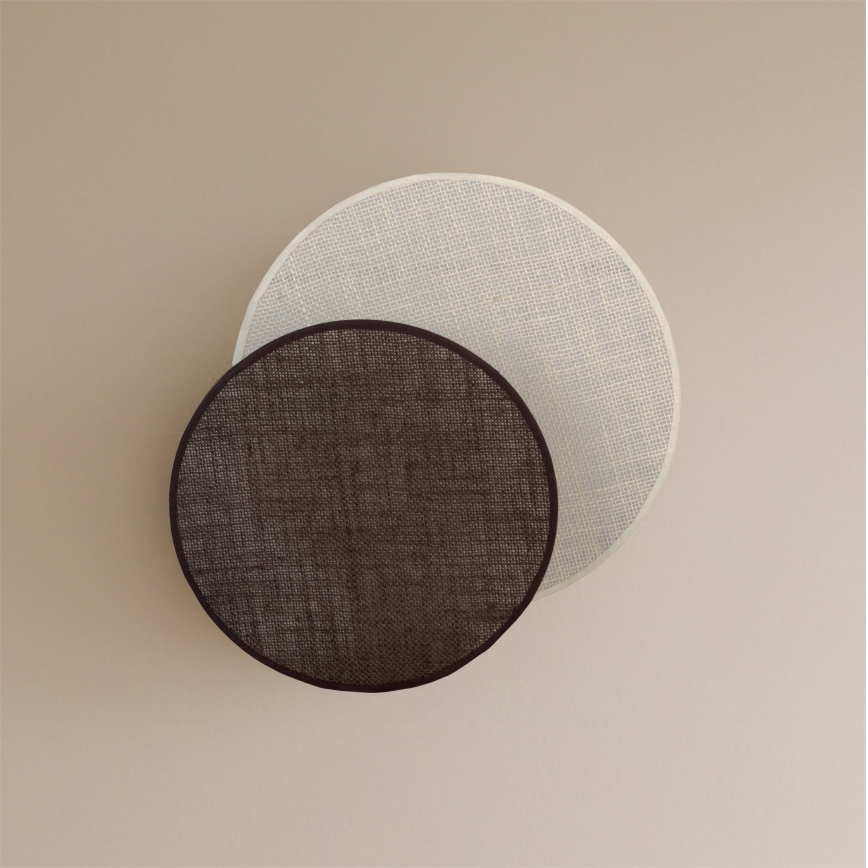 Brilagi - Sieninis šviestuvas CIRCLES 1xE27/60W/230V Ø 35 cm kreminis/rudas