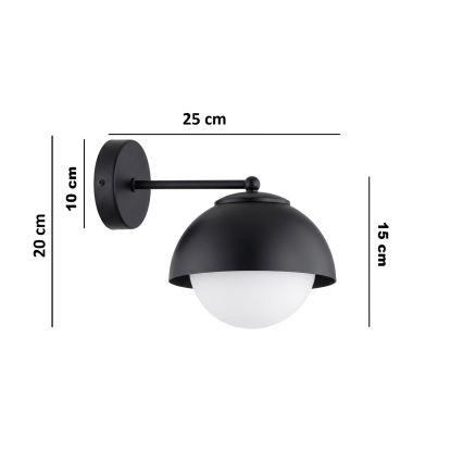 BRILAGI - Sieninis šviestuvas COSMO 1xE27/60W/230V juoda