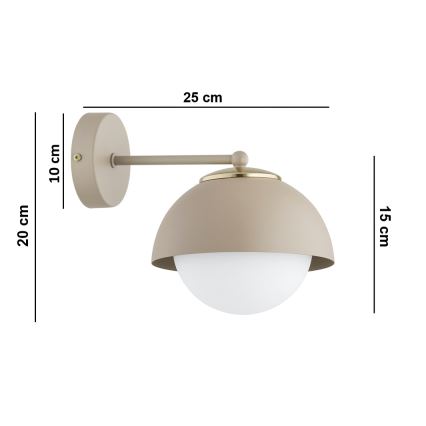 Brilagi - Sieninis šviestuvas COSMO 1xE27/60W/230V smėlinė/auksinė