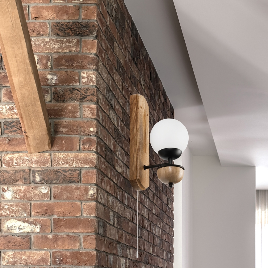 Brilagi - Sieninis šviestuvas COTTAGE 1xG9/40W/230V ąžuolas/balta