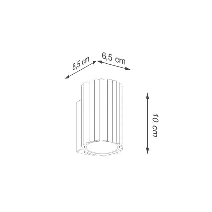 Brilagi - Sieninis šviestuvas CRESTO 1xGU10/10W/230V, 10 cm, juodas