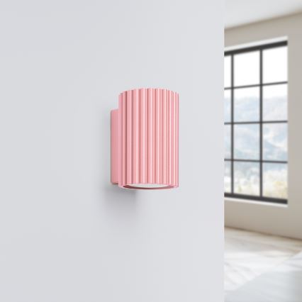 Brilagi - Sieninis šviestuvas CRESTO 1xGU10/10W/230V 10 cm rožinis