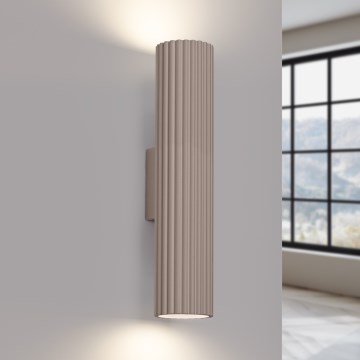 Brilagi - Sieninis šviestuvas CRESTO 2xGU10/10W/230V 20 cm taupe