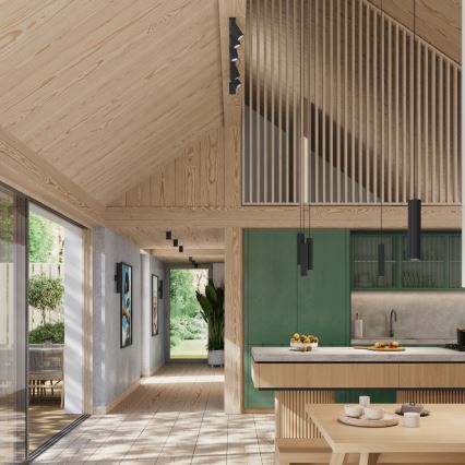 Brilagi - Sieninis šviestuvas CRESTO 2xGU10/10W/230V 30 cm juodas