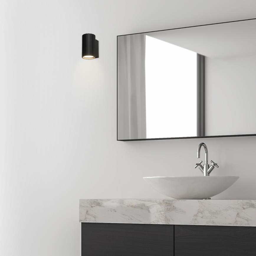 Brilagi - Sieninis šviestuvas CRISPINA 1xGU10/10W/230V 10 cm juodas