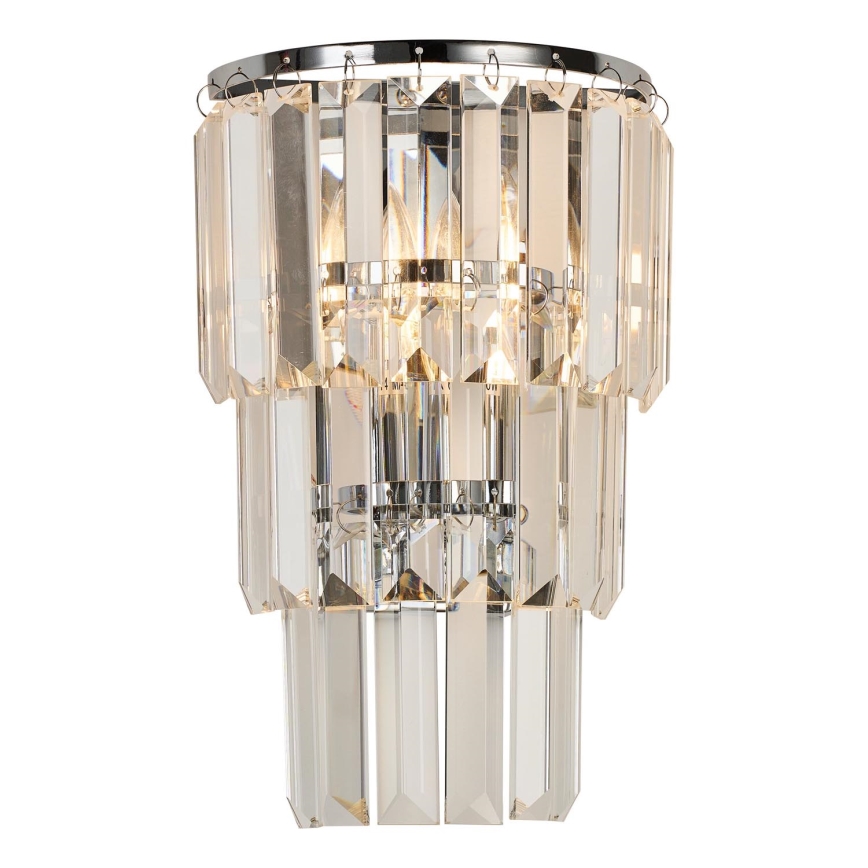 Brilagi - Sieninis šviestuvas CRYSTAL 1xE14/60W/230V blizgus chromas