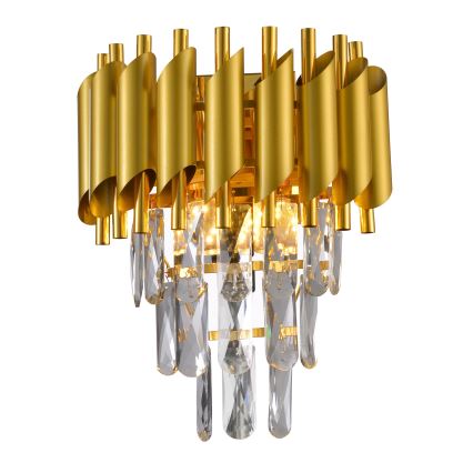 Brilagi - sieninis šviestuvas ECLIPSE 2xE14/10W/230V auksinis