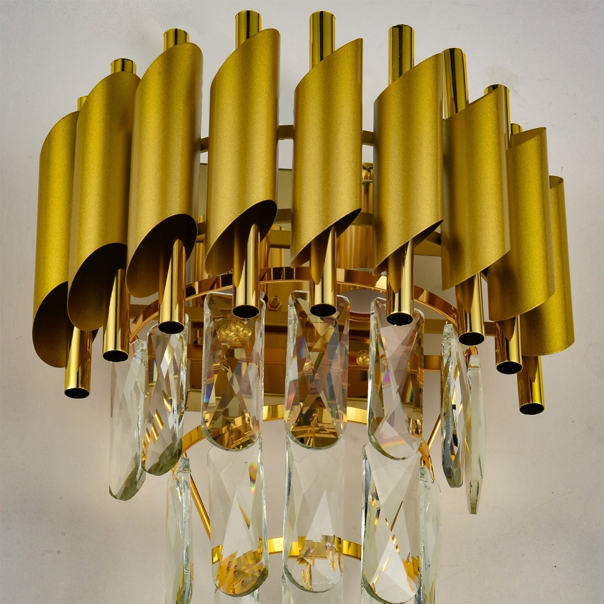 Brilagi - sieninis šviestuvas ECLIPSE 2xE14/10W/230V auksinis