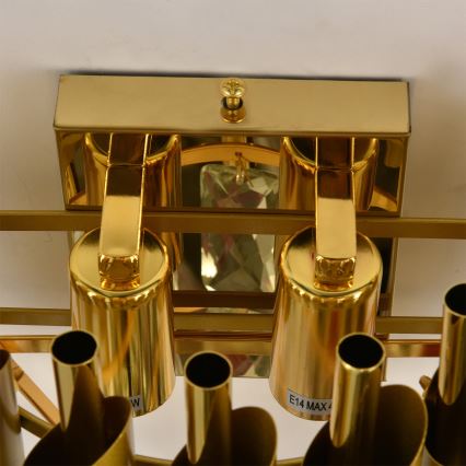 Brilagi - sieninis šviestuvas ECLIPSE 2xE14/10W/230V auksinis