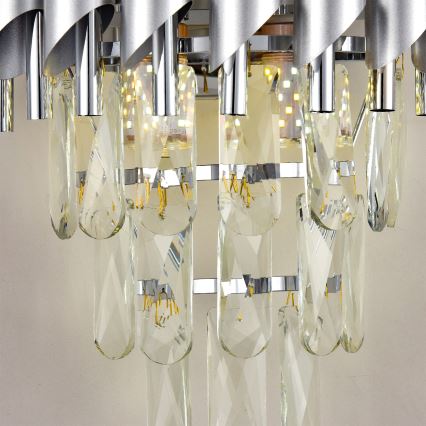 Brilagi - Sieninis šviestuvas ECLIPSE 2xE14/10W/230V, sidabro spalvos