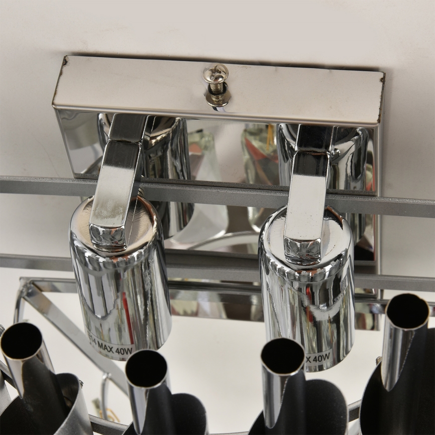 Brilagi - Sieninis šviestuvas ECLIPSE 2xE14/10W/230V, sidabro spalvos