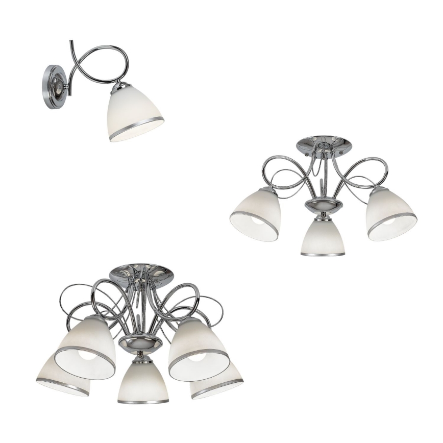 Brilagi - Sieninis šviestuvas FRED 1xE27/60W/230V blizgus chromas